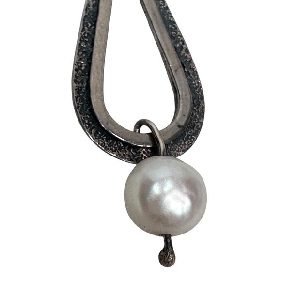 Silpada Natural Pearl Sterling Silver Teardrop Dangle Earrings Jewelry For Women - Picture 5 of 7